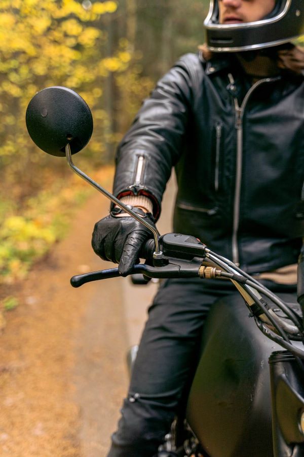 Driver on a motorcycle